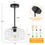 Luminaire suspendu simple à 1 lumière à intensité variable avec abat-jour en verre transparent pour îlot de cuisine, salle à manger, chambre à coucher, couloir-1958730163-1958730160