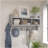 Kathy Ireland Home Wall Mounted Coat Rack With Shelf And Hooks, Engineered Wood, Transitional Design For Entryway Organization