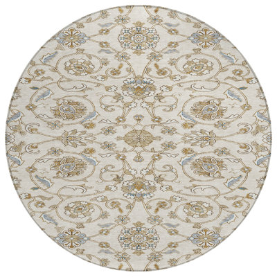 Irene Ivory Washable Indoor-Outdoor Rug - 