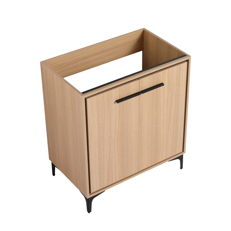 【Évier non inclus, seulement meuble-lavabo】 Base de meuble-lavabo de 30 po sans lavabo, armoire de rangement avec portes