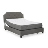 White Noise 10'' Plush Gel Memory Foam Mattress and Adjustable Base