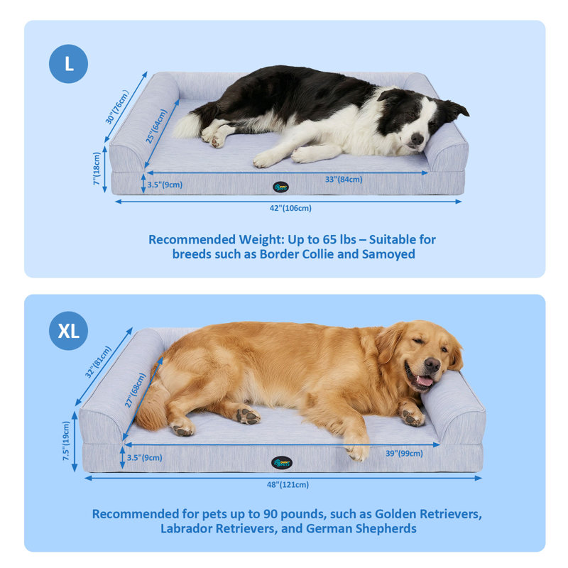 Lit orthopédique rafraîchissant pour chien, taille XL