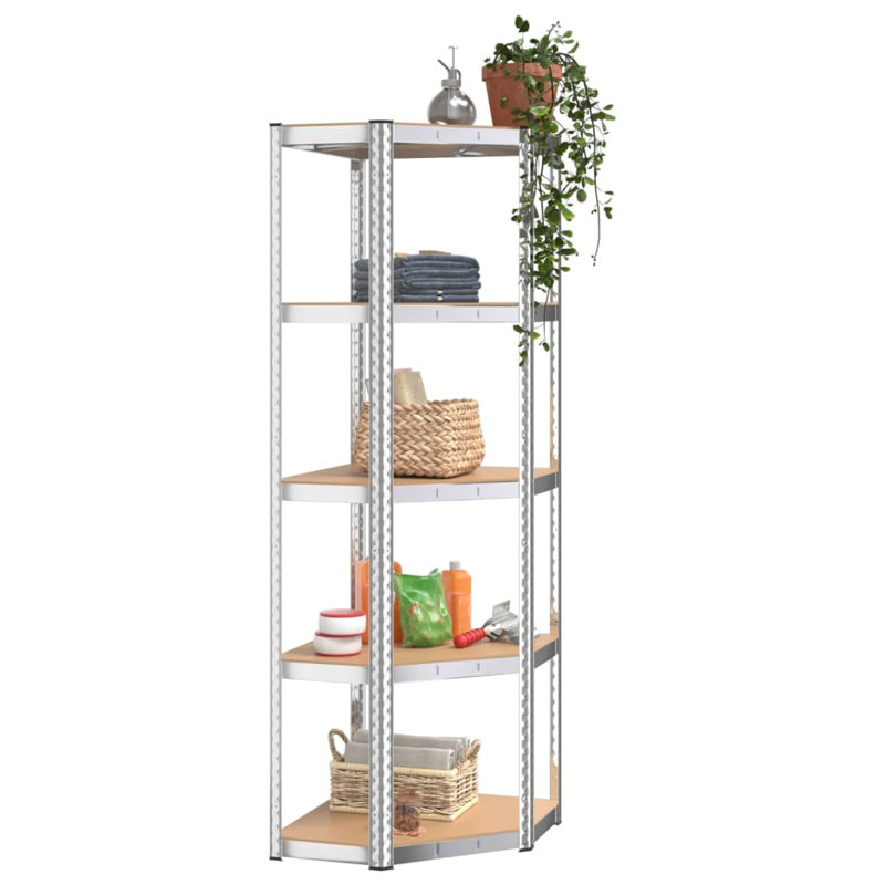 Roderick Steel Shelving Unit, 55cm x 55cm x 172cm,  Blue