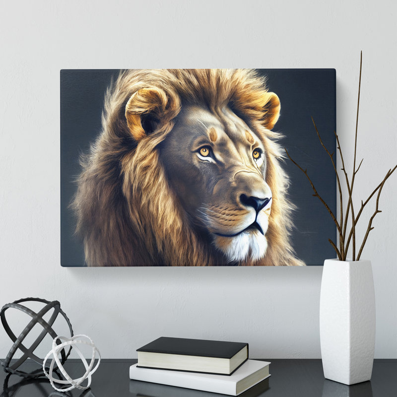 Relaxed Lion - Wrapped Canvas, 35cm H x 50cm W x 3cm D