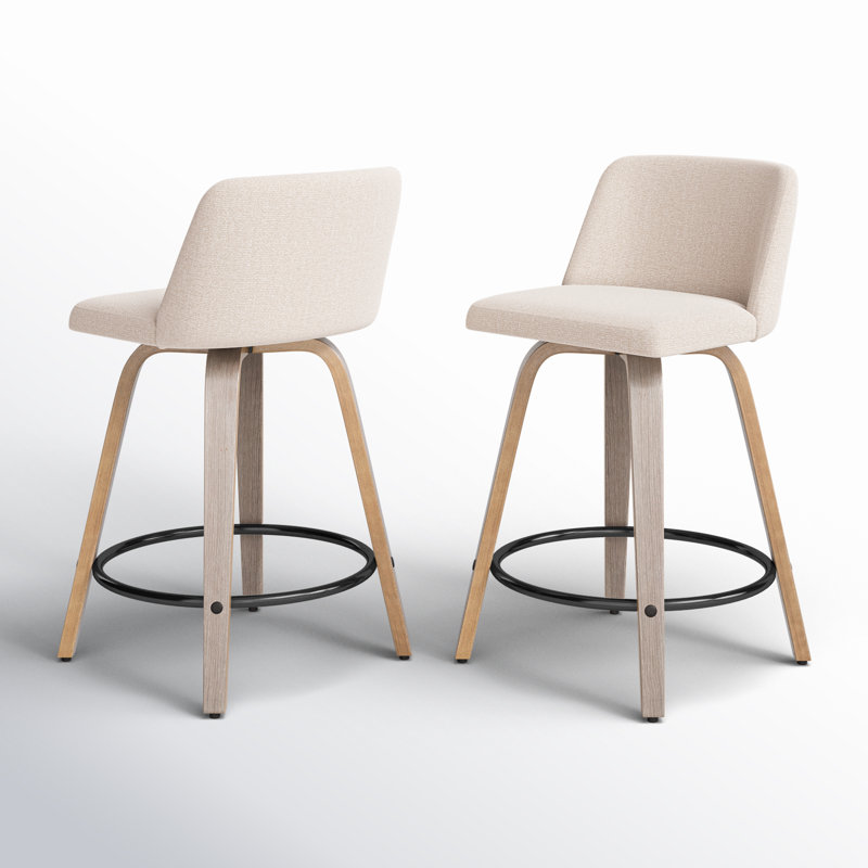 Archaimbaud Swivel Upholstered Counter Stool
