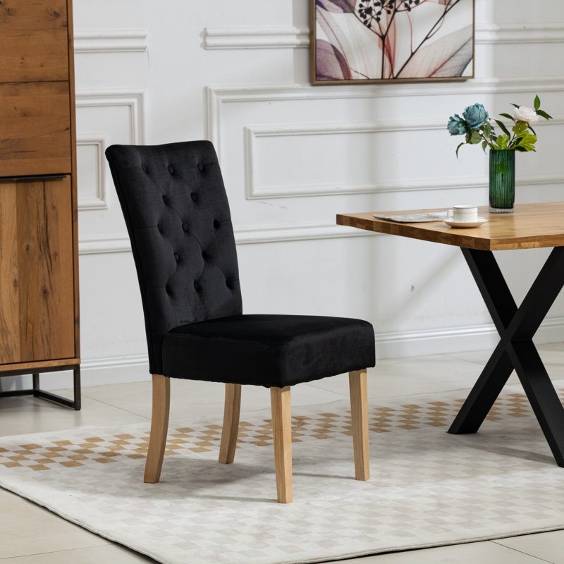Lassen Upholstered Dining Chair, Black