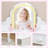 Kids Vanity with Lighted Mirror & Stool, Little Girls Vanity with Adjustable LED Light, Storage Drawer & Shelves for Girls 3-9-225383104