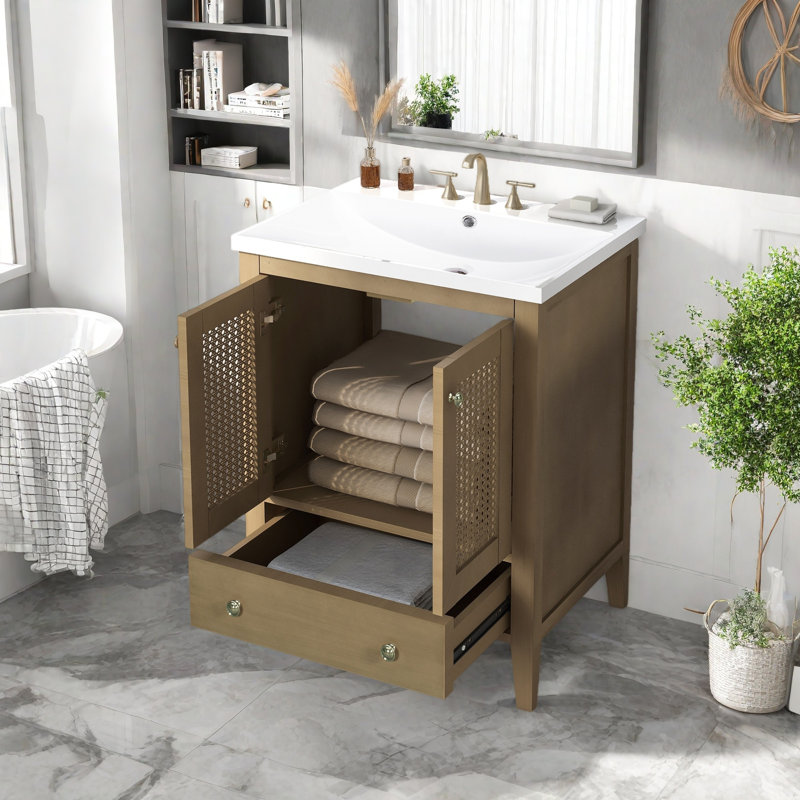 24" Bathroom Vanity Without Sink, Base Only