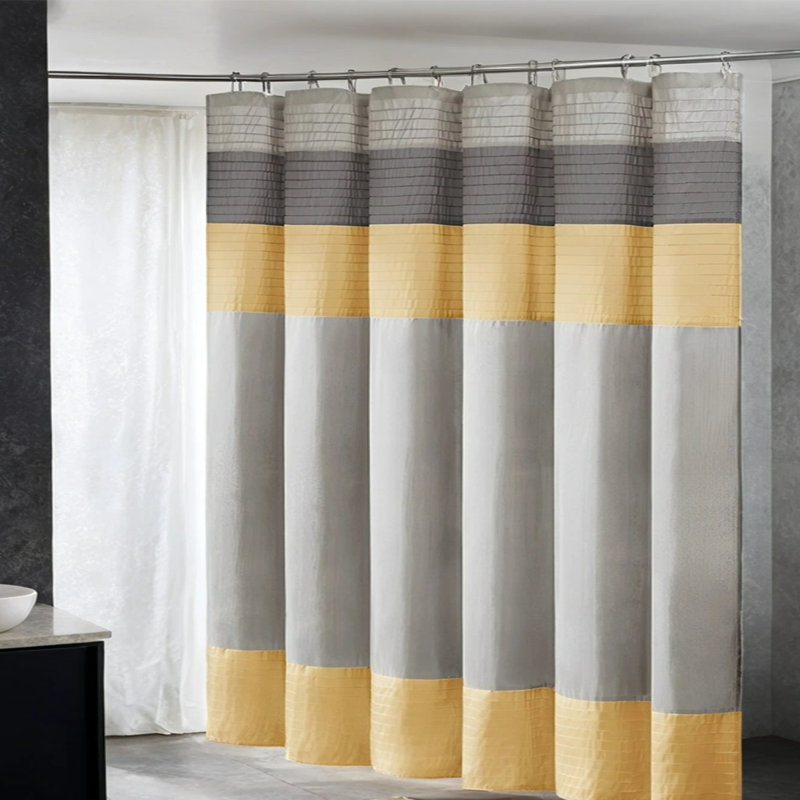Rideau de douche Aaraon, Jaune/gris