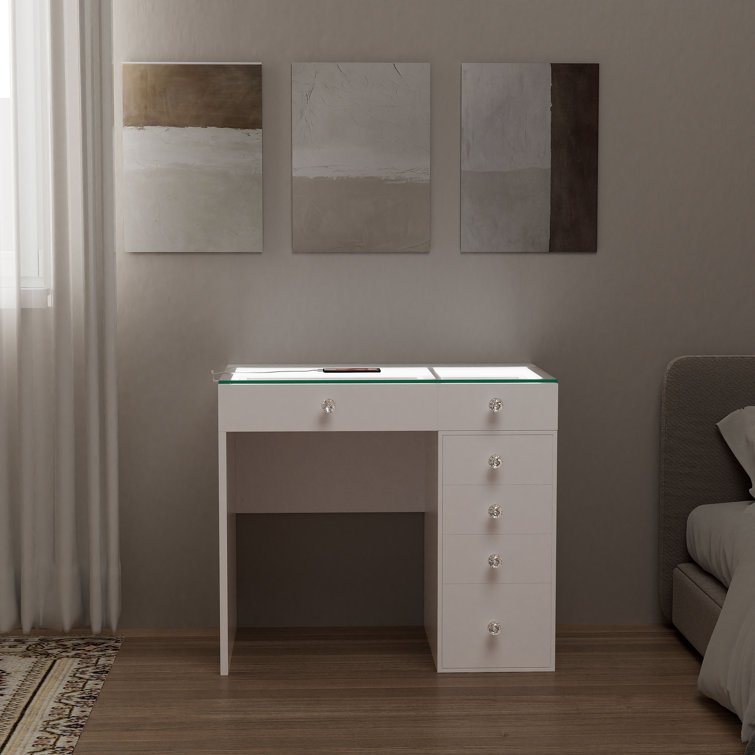 Cyrita Dressing Table with Mirror LED Lights
