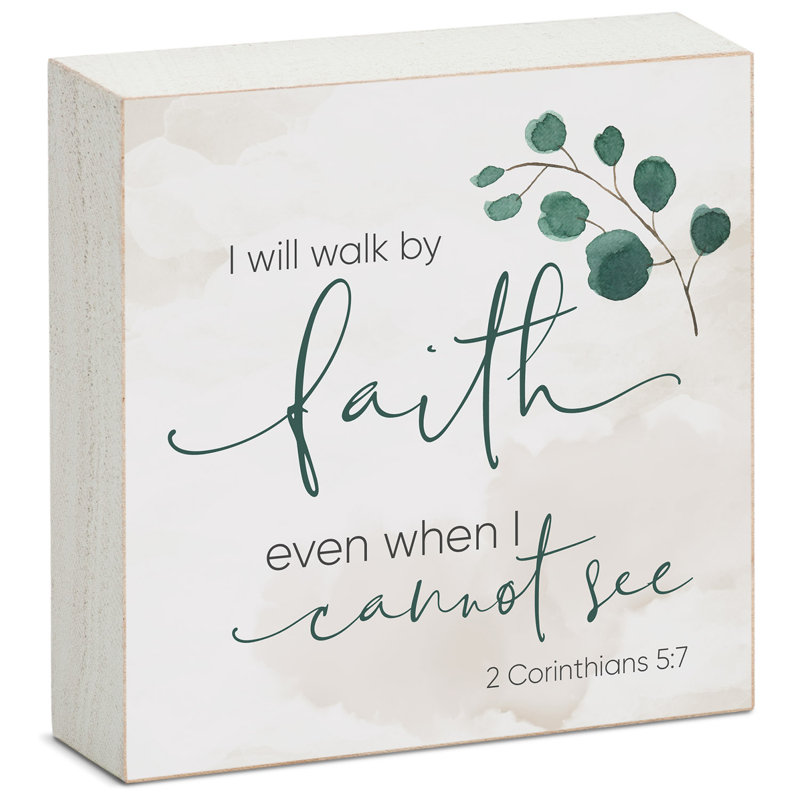 Panneau en bois Walk by Faith