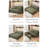 Minimalist Modern Flannel Extendable Living Room Sofa
