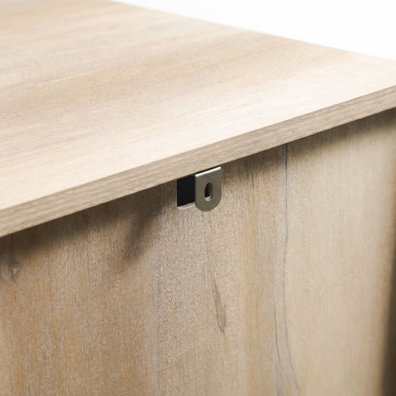 Cord Cabinet Dresser with 6 Storage Drawers for Living Room, or Entryway, Natural
