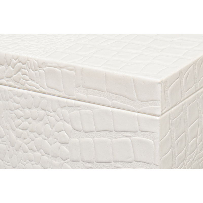 Shagreen Handmade Decorative Box, Ivory