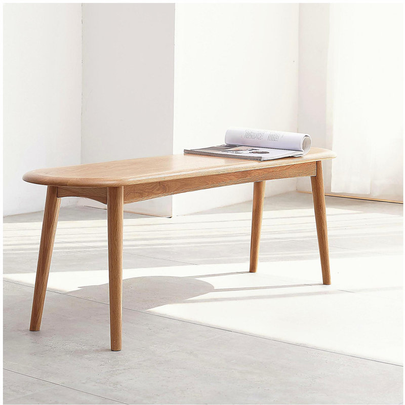 Table et chaises de salle à manger en chêne naturel, H 16,3 po x l 39,56 po x P 12 po