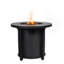 Foyer de table au gaz propane 30 po, foyer rond en acier de 50 000 BTU pour la terrasse extérieure - noir