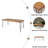 INDUSTRIAL WOOD AND METAL RECTANGULAR DINING TABLE