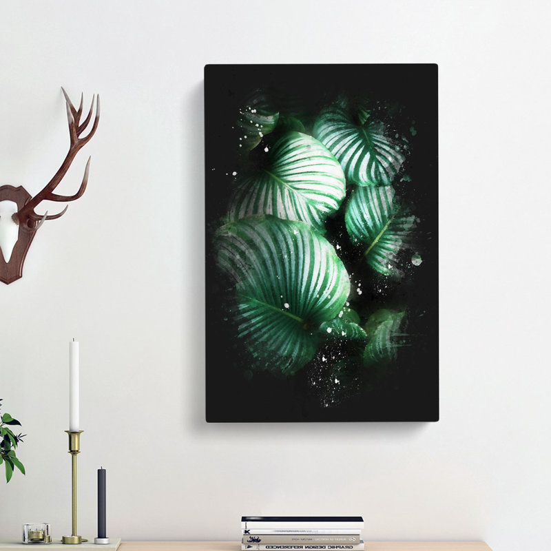 Gathered Green Plant Leaves - Wrapped Canvas, 60cm H x 40cm W x 3cm D