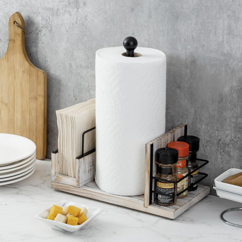 Porte-serviettes de cuisine tout-en-un, Blanchies