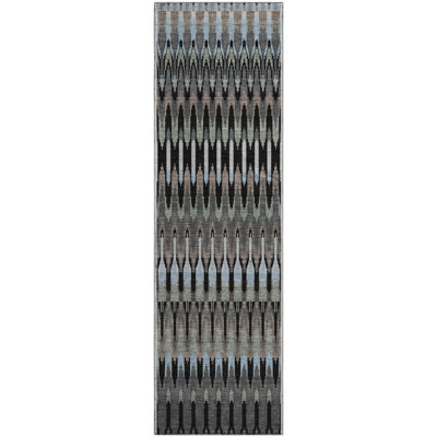 Premium Machine Washable Prisco Black Rug