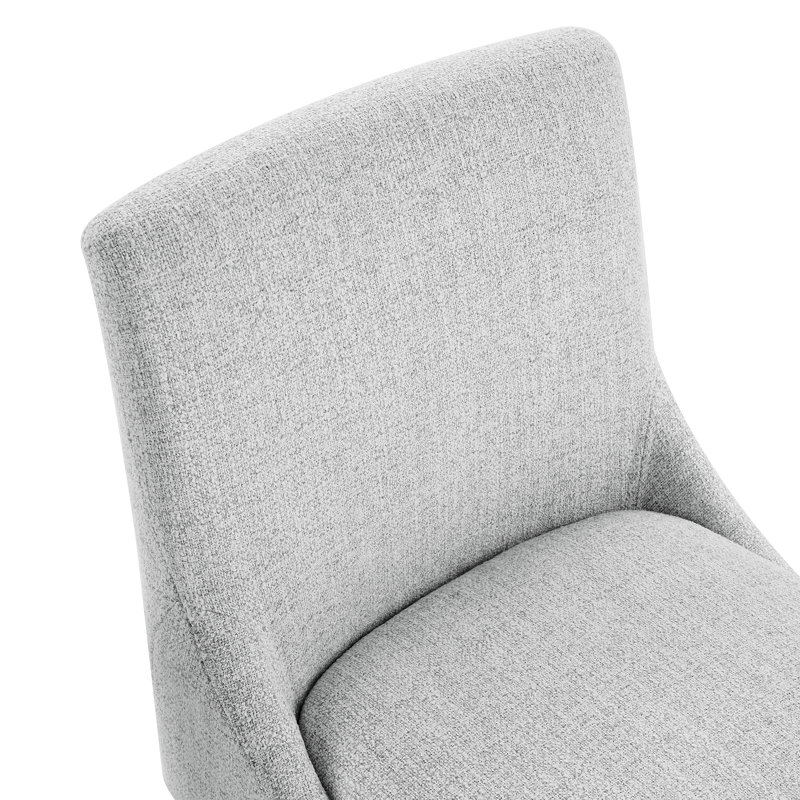 Tabouret de bar et de comptoir Niara, Tabouret de comptoir (siège d'une hauteur de 26 p, Gris chiné