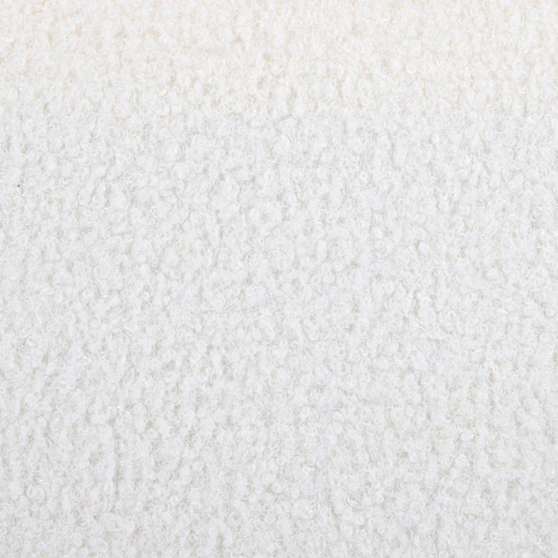 18" Swivel Ottoman In Cream Polyester Fabric