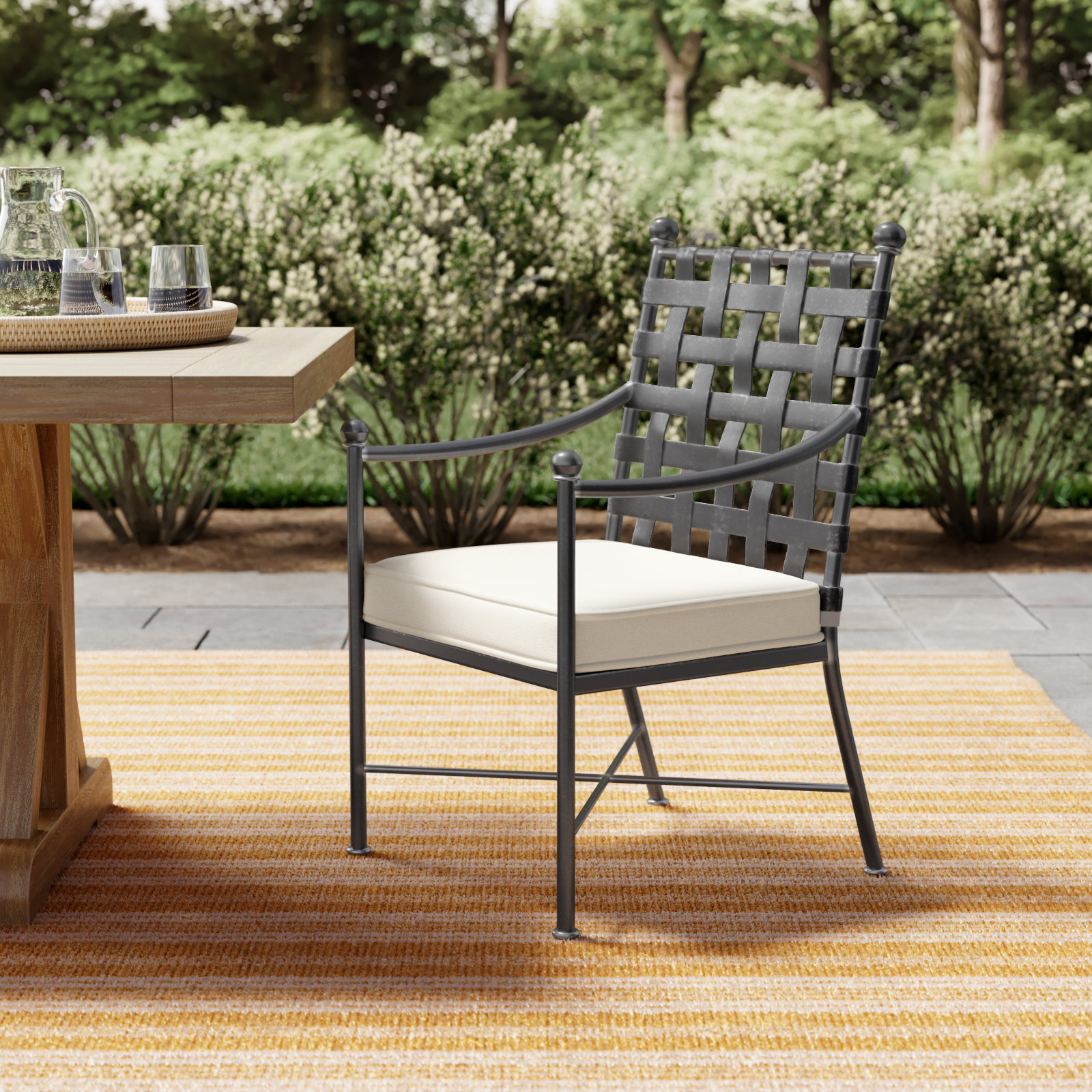 Lucier Sunbrella® Patio Armchair, Canvas Natural Sunbrella® Canvas