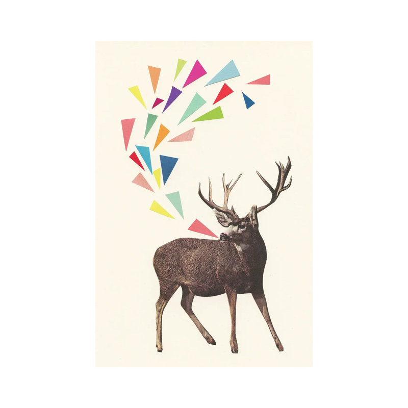 Singing Stag by Cassia Beck - Wrapped Canvas Print, 101.6cm H x 66.04cm W