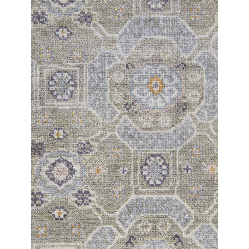 Khotan Hand-Knotted Taupe/Beige Wool Area Rug