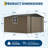 10 ft. W x 12 ft. D Outdoor Metal Storage Shed with Window & Double Door, Brown-123801722