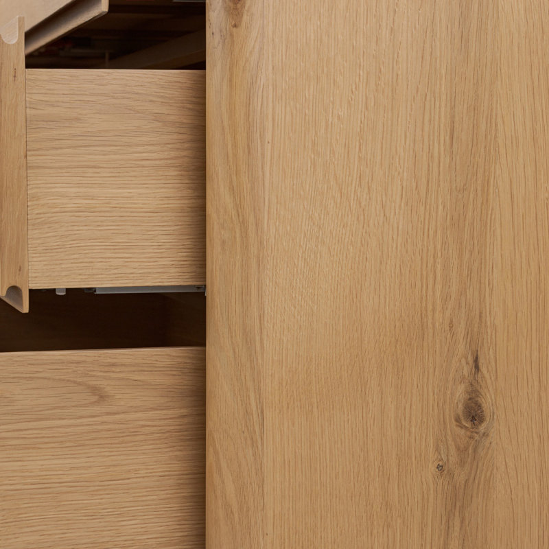 Novella 6 Drawer Dresser-Natural Oak Veneer Thick Random