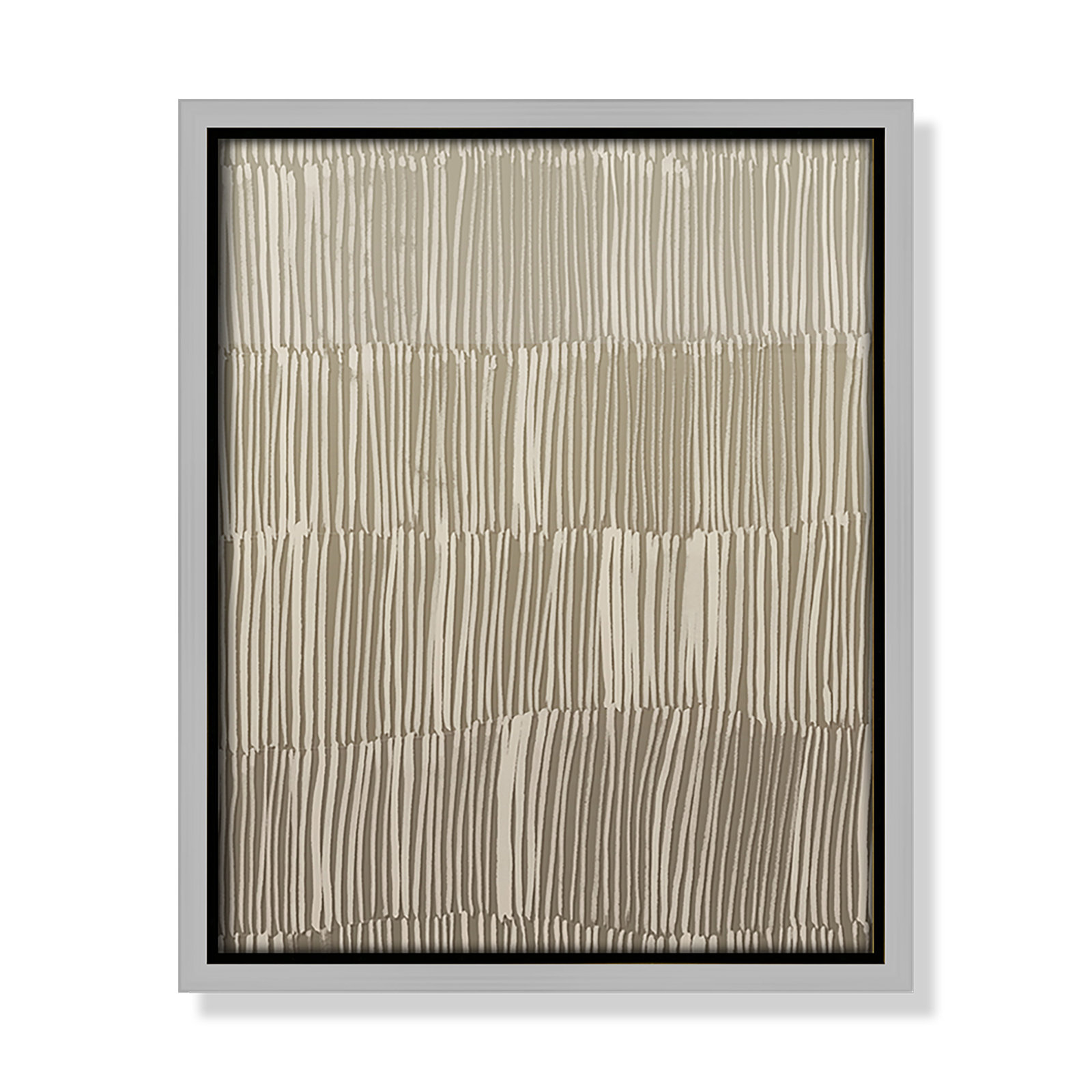 Linear Calm II Print by , 11.5" H x 9.5" W, Silver Floater