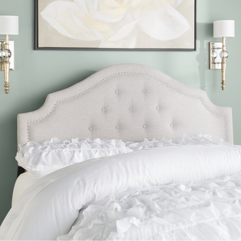 Miccah Upholstered Panel Headboard, Grayish Beige, King