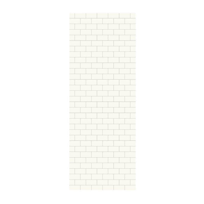 36'' W 0.25'' D 96'' H Glue Up Solid Surface Wall, White
