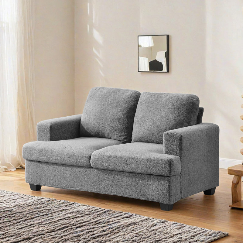 Canapé-lit standard rembourré Morden, Gris foncé, H 36,25 po x l 63 po x P 37 po