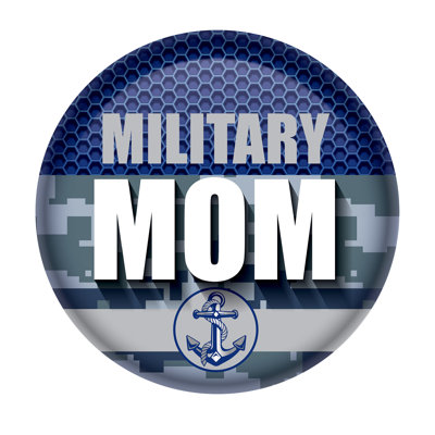 Military Mom Button - 2" - Pack of 6