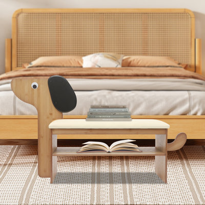 Banc de rangement en bambou 2 niveaux