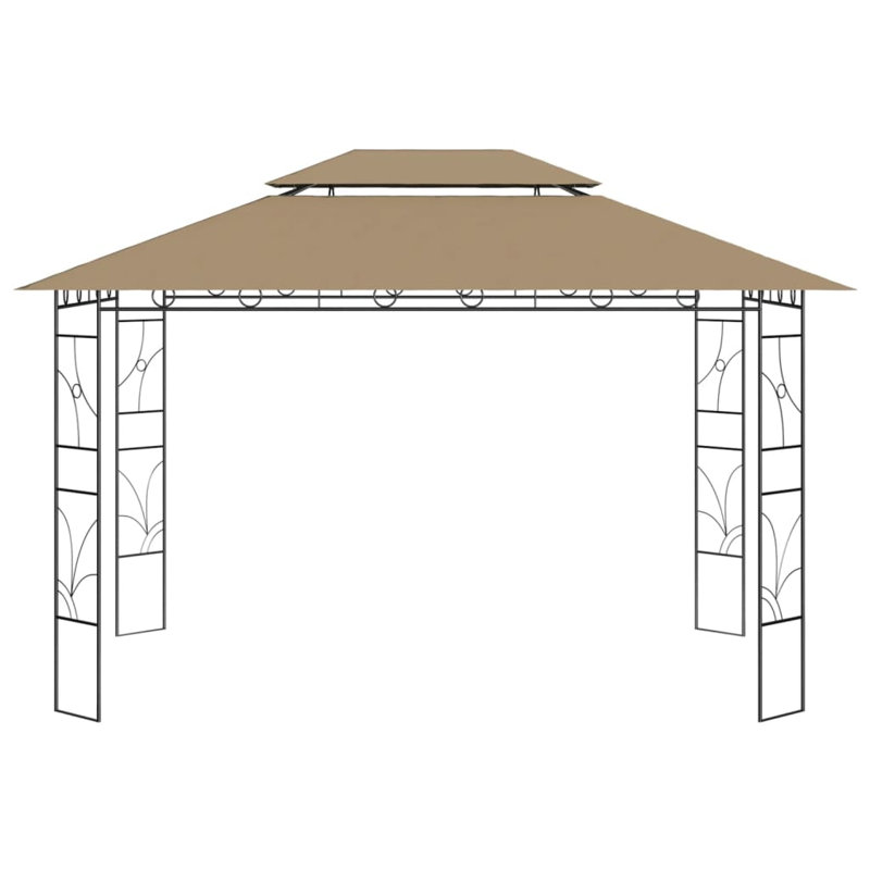 Terryville 4 x 3m Steel Patio Gazebo, Taupe