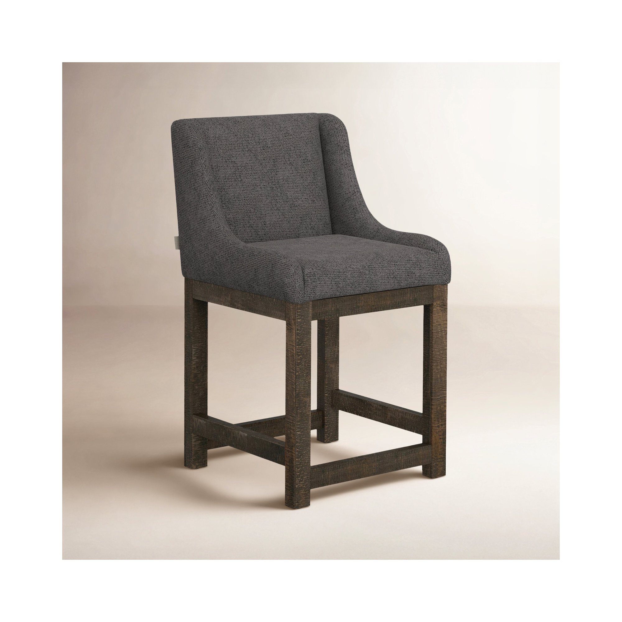 Arlinda Upholstered Stool, Gray, Counter Stool (24” Seat Height)