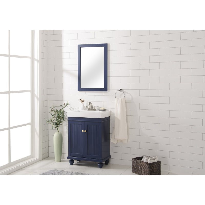 Ensemble de meuble-lavabo simple 24 po Gruber, Bleu