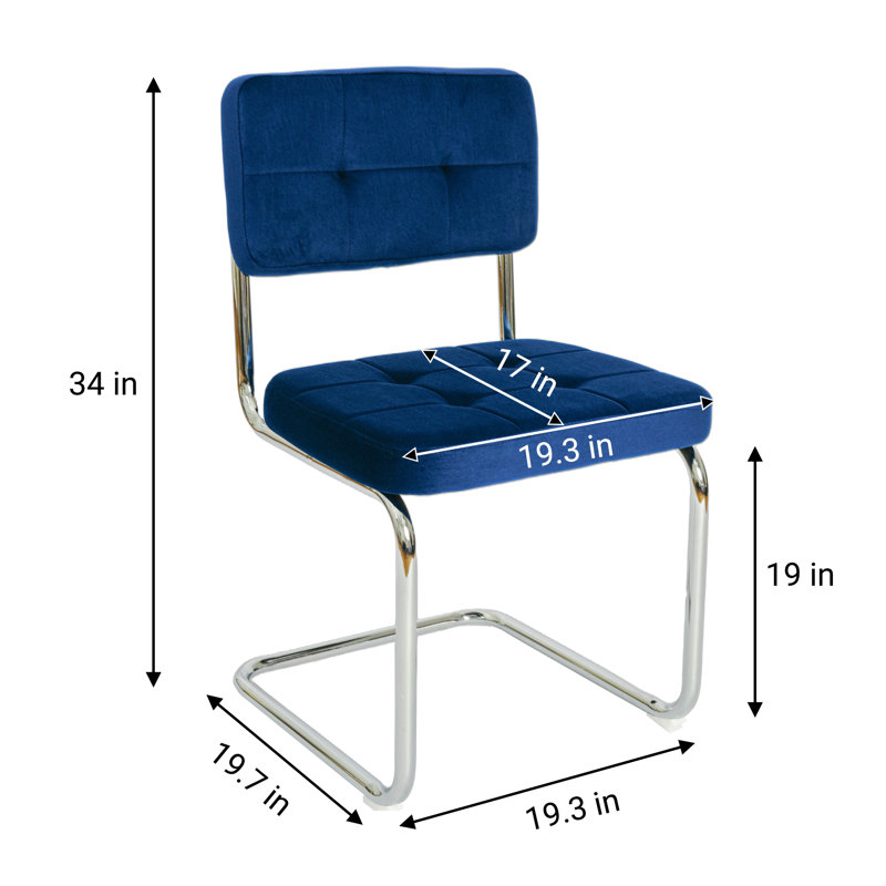 Ensemble de 4 chaises de salle à manger en velours