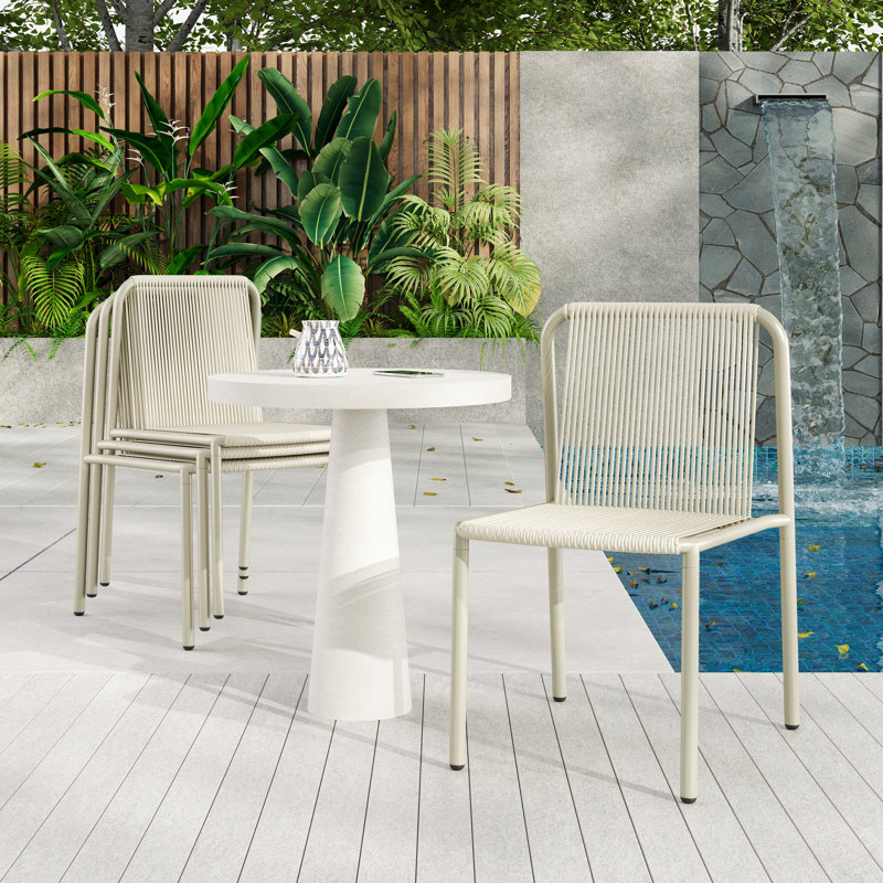 Chaises de salle à manger Zechariah, Blanc