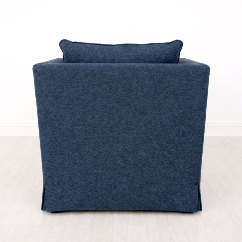 Austin Accent Chair, Navy Blue Velvet