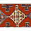 High-Quality Hand-Knotted Red And Navy Area Rug