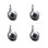 Ensemble de 4 roulettes rondes en métal 2 po - Tige filetée 3/8 po - SCC