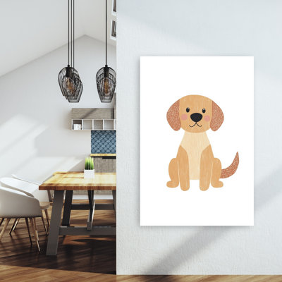 Mignon chiot doré, impression d'art mural contemporain