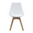 Fashank 19''W Modern Upholstered Transparent Dining Chairs with Solid Wood and Leather Cushions Seat -1856239439