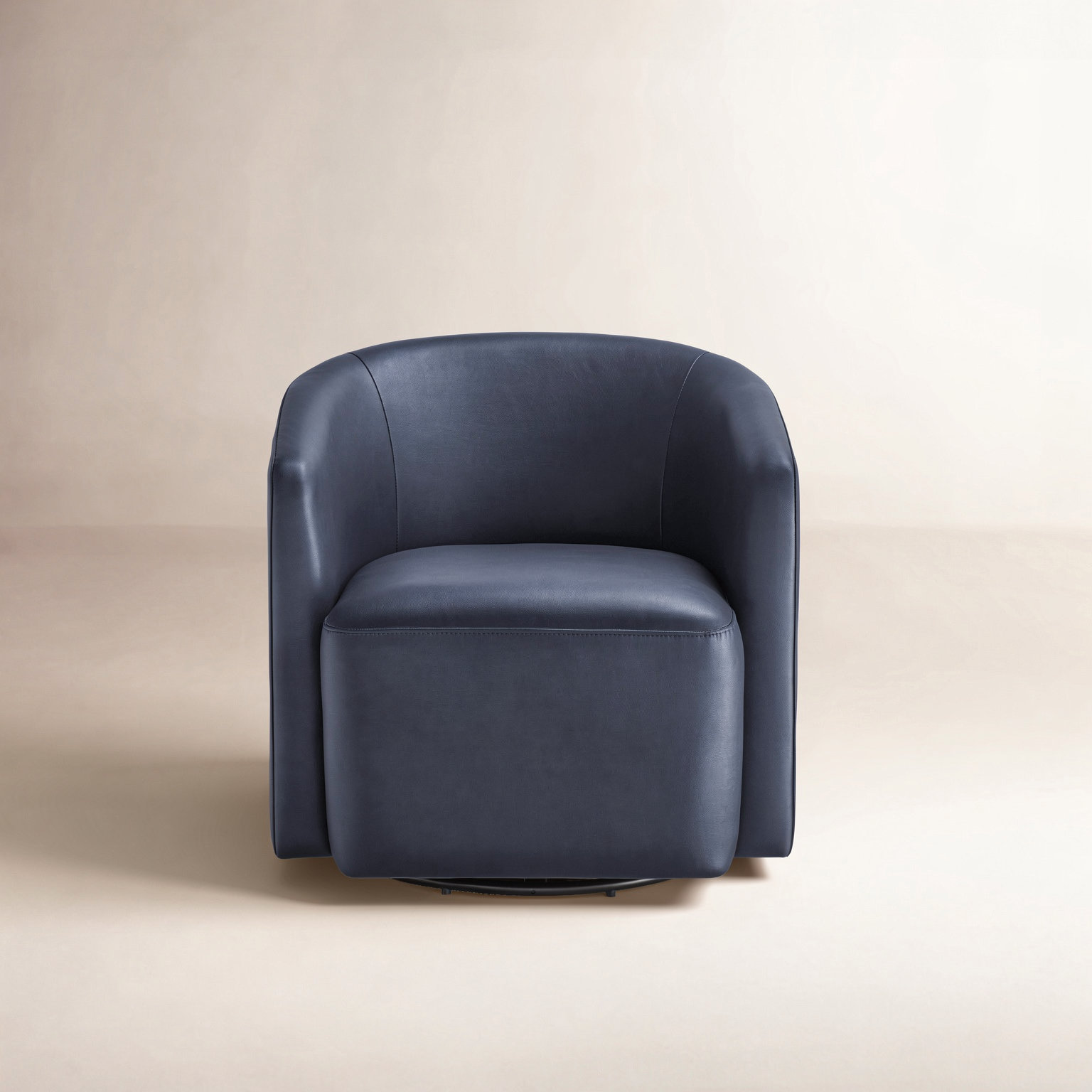 Armino Swivel Barrel Chair, Blue