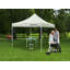 Pavillon de jardin classique en métal L 10 pi. D Auvent escamotable en acier-6025755