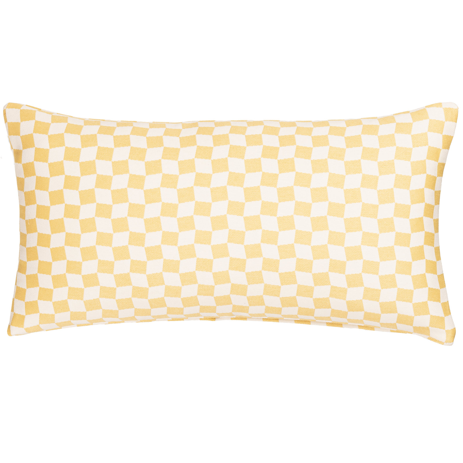 Throw Pillow, Polyester, Yellow Geometric 2, Rectangular 12"H x 21"W